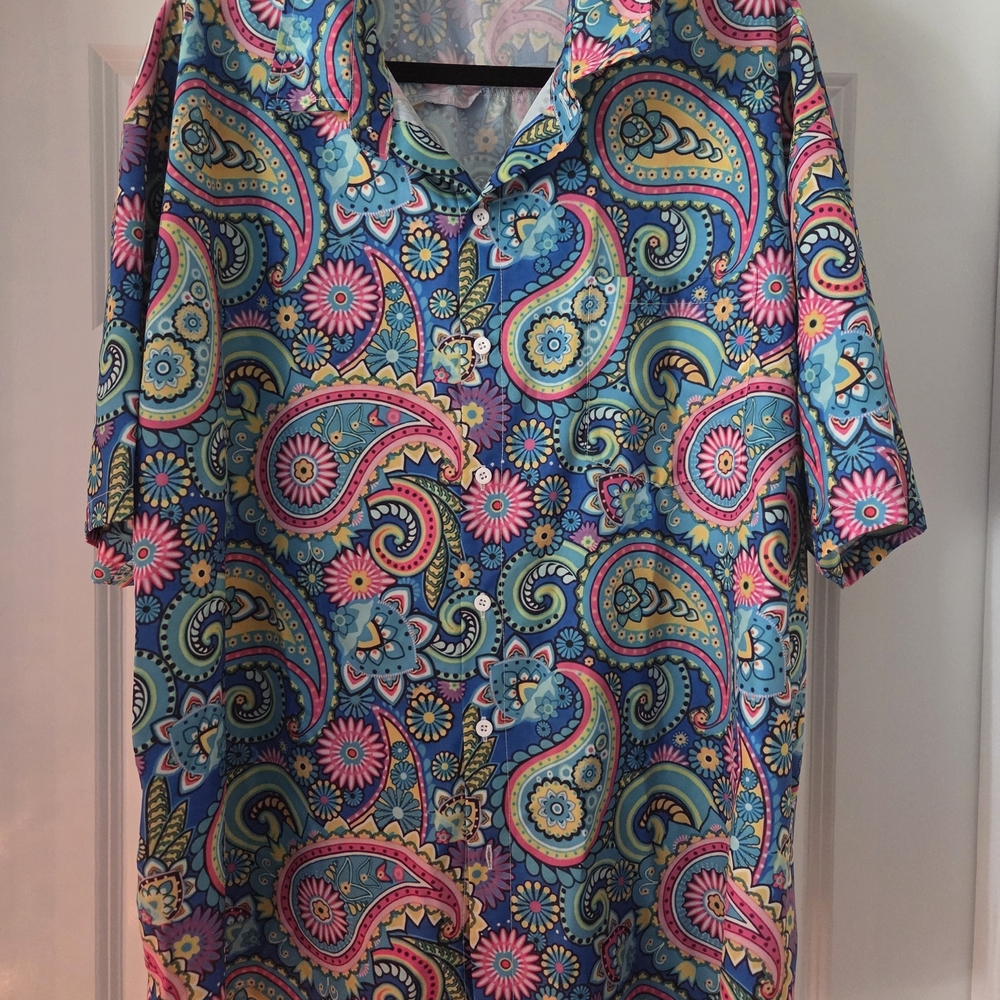 Hardaddy Men's Paisley Print 3XL Shirt - Multicolor